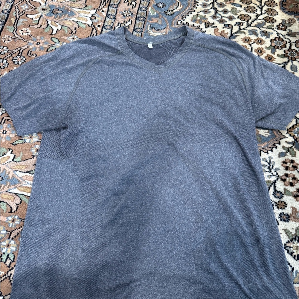 lululemon athletica Men's Blue V-Neck Tee